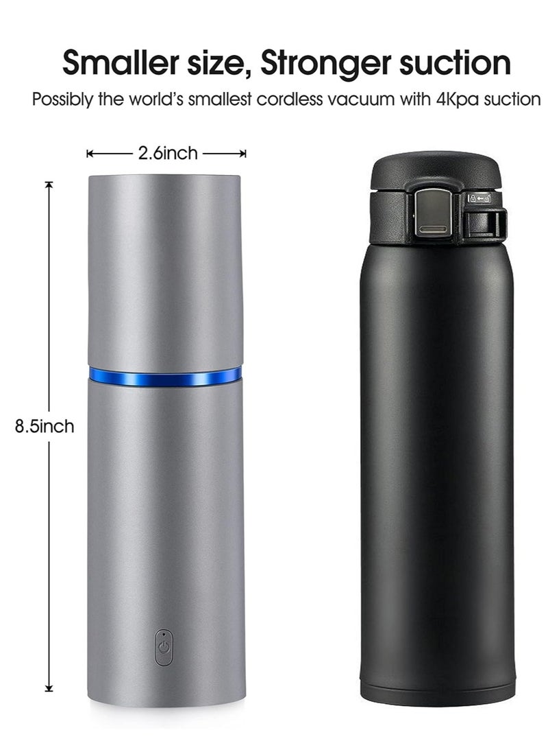 Mini Vacuum, Air Duster and Hand Pump 3 in 1, Cordless Handheld Vacuum, USB Rechargeable, Easy to Clean Desktop, Keyboard, Drawer, Car Interior and Other Crevices, Small Spaces