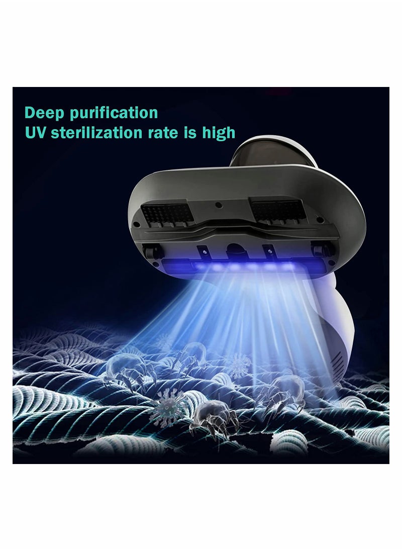Bed Vacuum Cleaner UV Mattress Vacuum Cleaner, Handheld Deep Mattress Cleaner Suitable for Bedding, Sofa, Other Fabric Surfaces