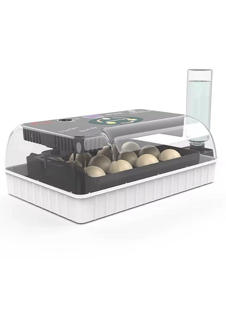 12 Egg Automatic Egg Incubator with LED Display Hatching Chickens, Ducks, Geese, Poultry, Quail, Parrot, Pigeons Birds