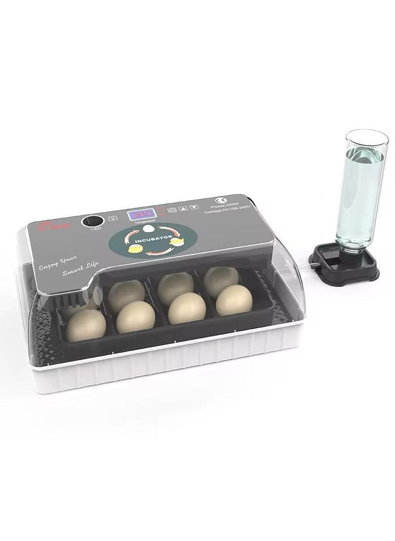 12 Egg Automatic Egg Incubator with LED Display Hatching Chickens, Ducks, Geese, Poultry, Quail, Parrot, Pigeons Birds