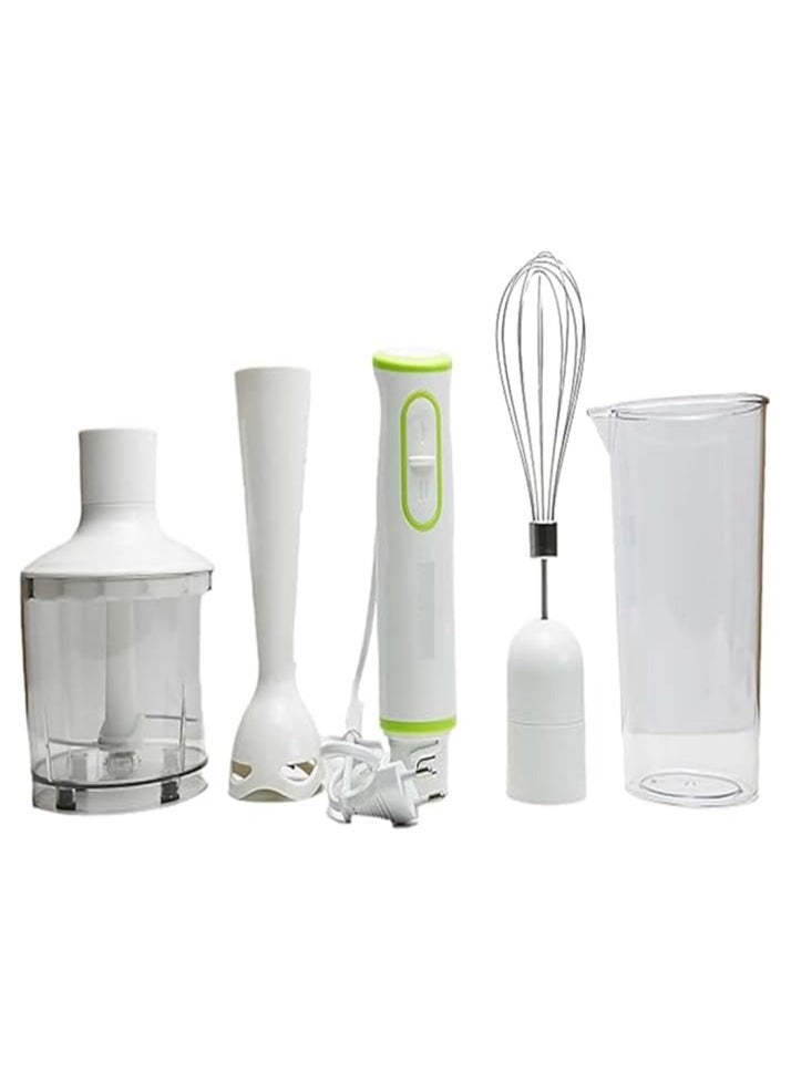 Multi-Function 4-in-1 Portable Electric Juicer and Blender – Handheld Food Chopper for Home Use with Dual Speed and Whisk for Shakes, Smoothies, Baby Food, Soups, and More