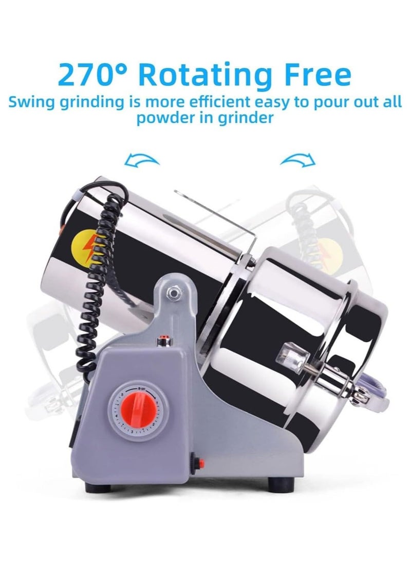 Multifunctional Electric Flour Mill Machine – Automatic Powder Grinder for Wheat, Coffee, and Spices | Stainless Steel Home Use Grinder | Efficient and Durable