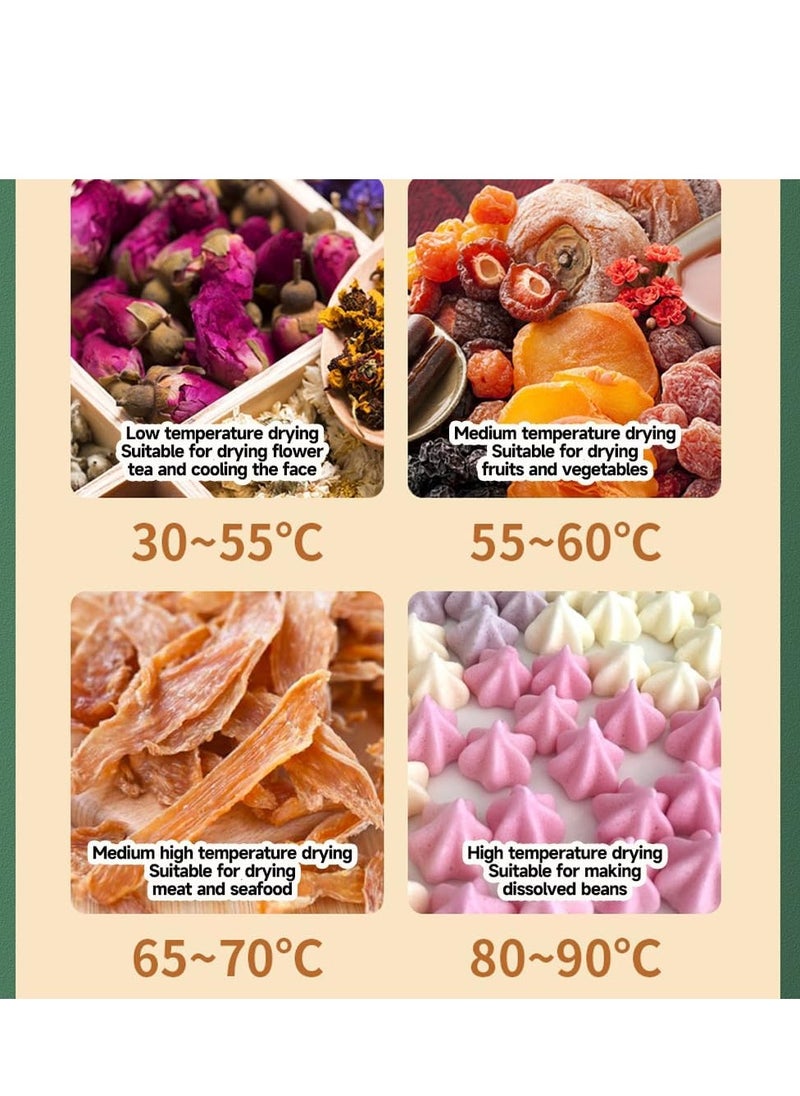 Food Dehydrator Machine,6 Stainless Steel Trays,Dehydrators for Food and Jerky,Herb, Meat, Beef, Fruit,Dehydrator Machine with Digital Timer and Temperature Control
