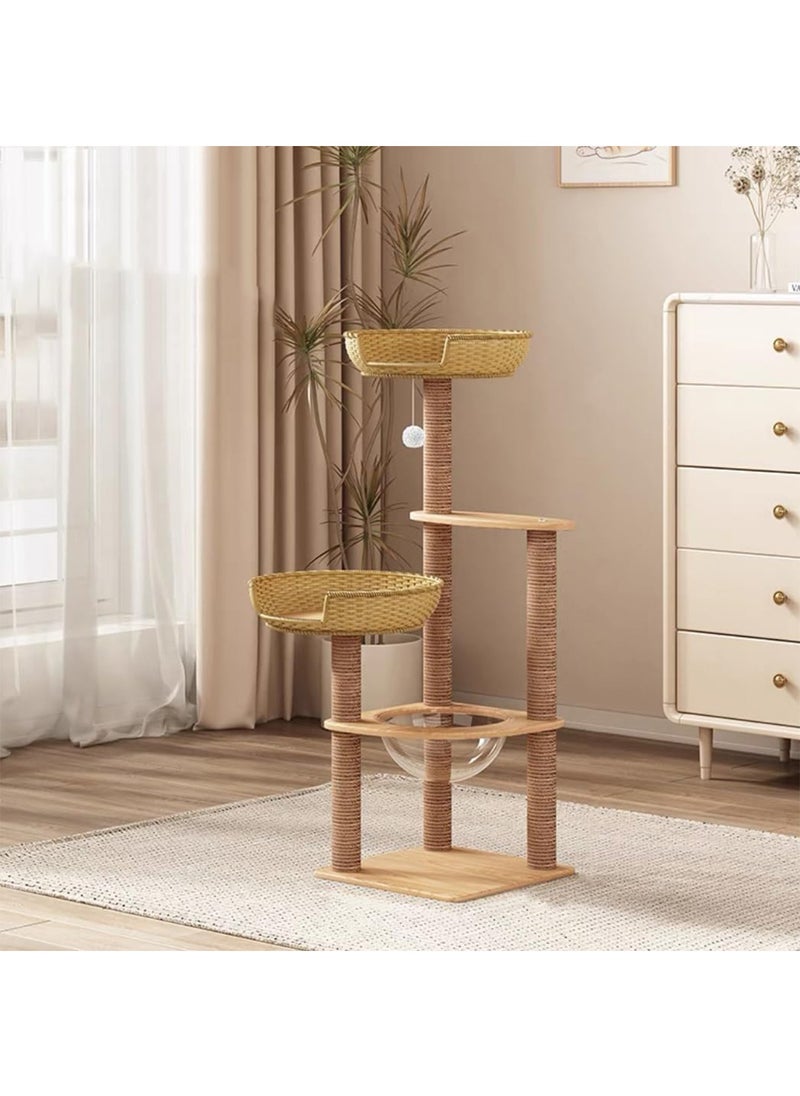 Cat Condo Tower with Sisal Scratching Post MultiLevel Cat Tree Cat Play House and Rest Place for Indoor Cats and Pets