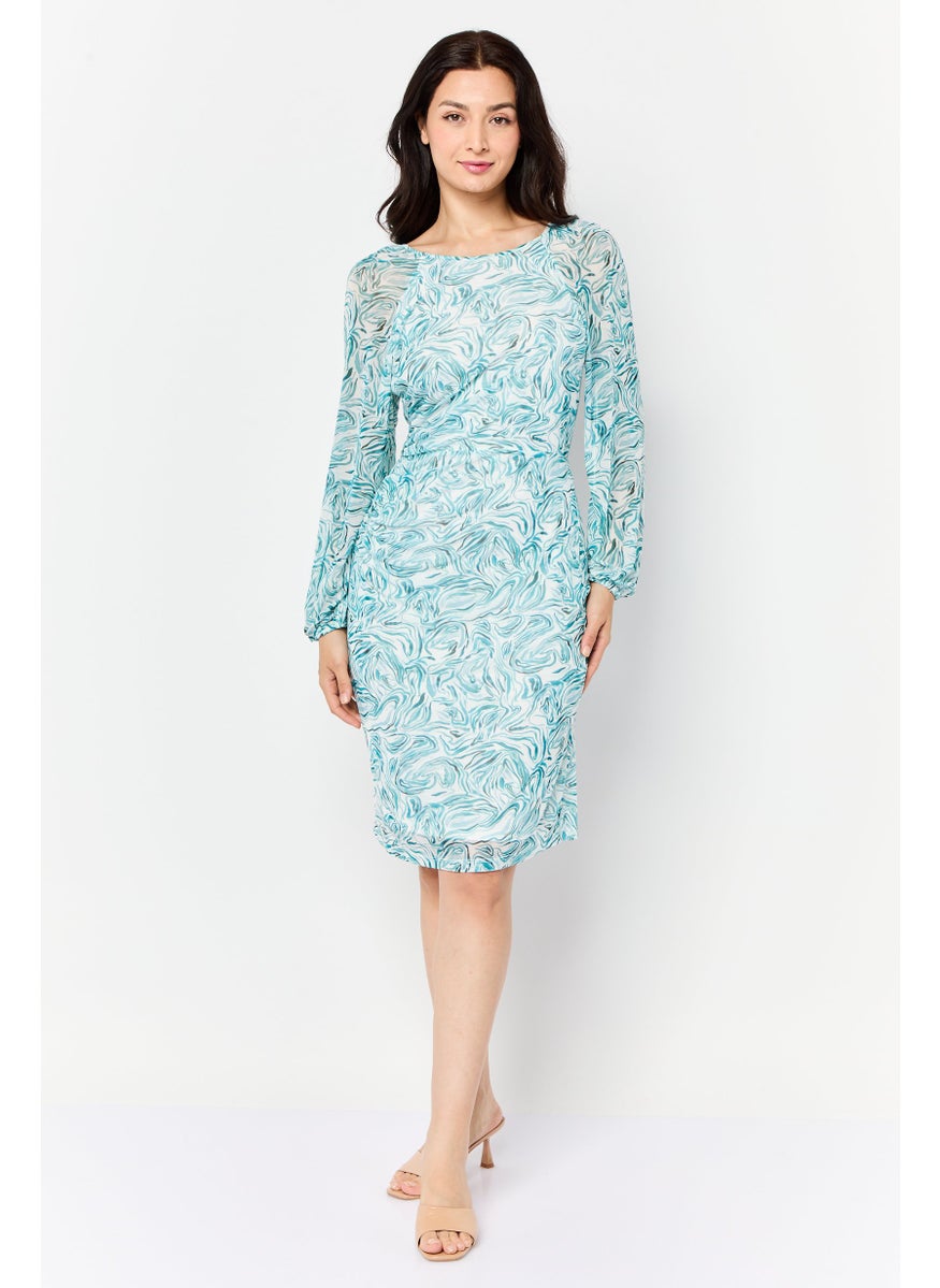 Women Allover Print Mini Dress, Multicolor