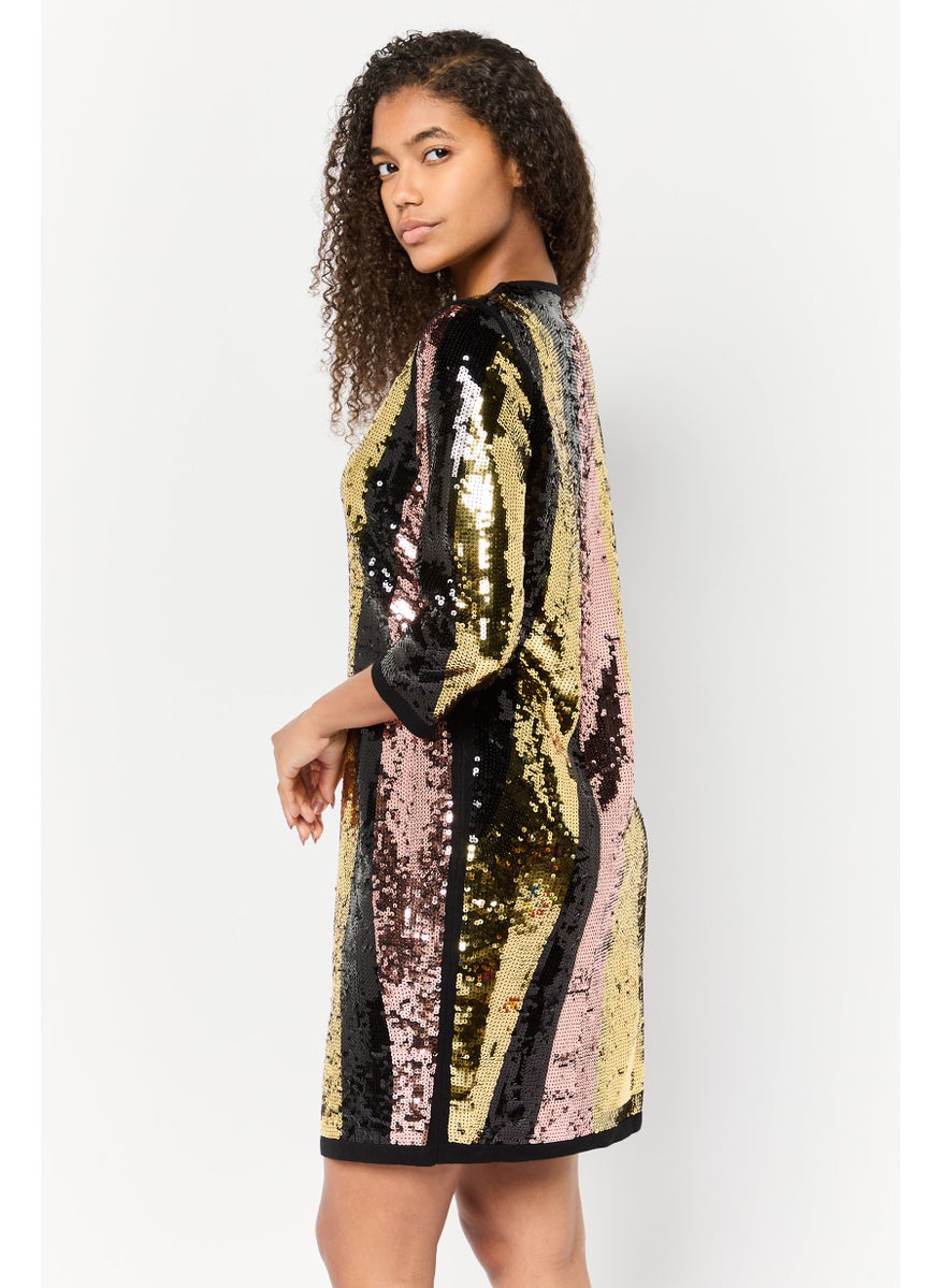 Women Sequin Mini Dress, Multicolor