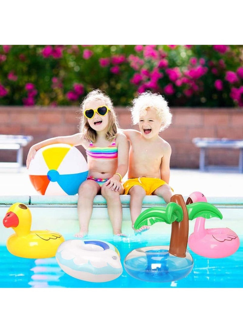 16-Piece Inflatable Drink Holders Floating Cup Holders Beverages Beer Coasters For Summer Swim Pool Party