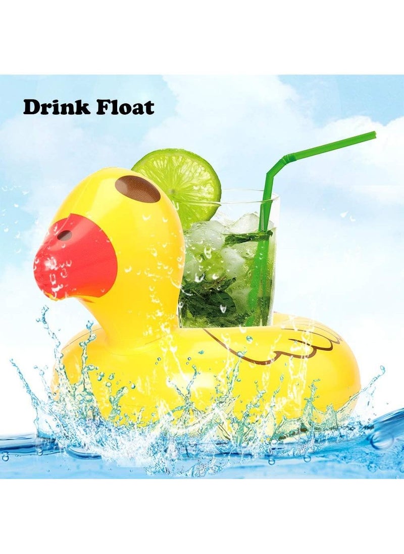 16-Piece Inflatable Drink Holders Floating Cup Holders Beverages Beer Coasters For Summer Swim Pool Party