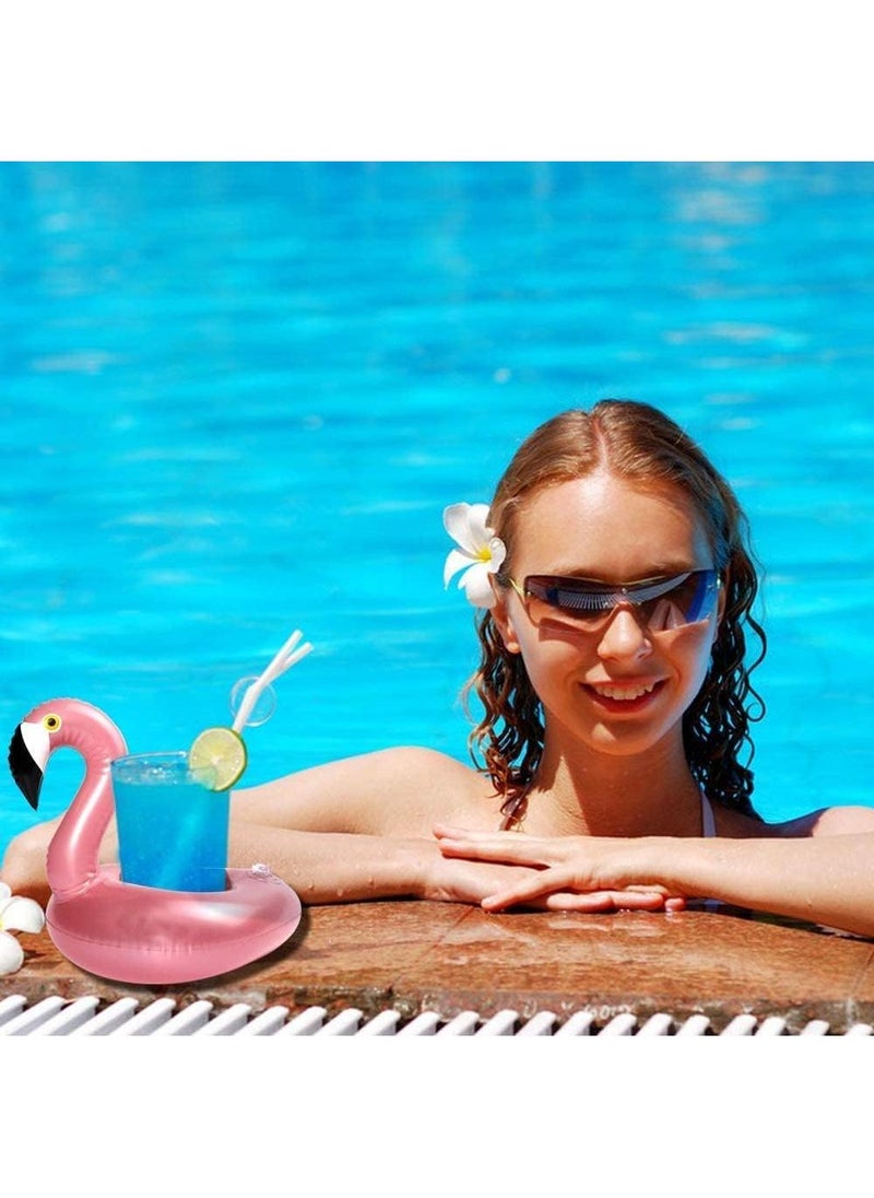 16-Piece Inflatable Drink Holders Floating Cup Holders Beverages Beer Coasters For Summer Swim Pool Party