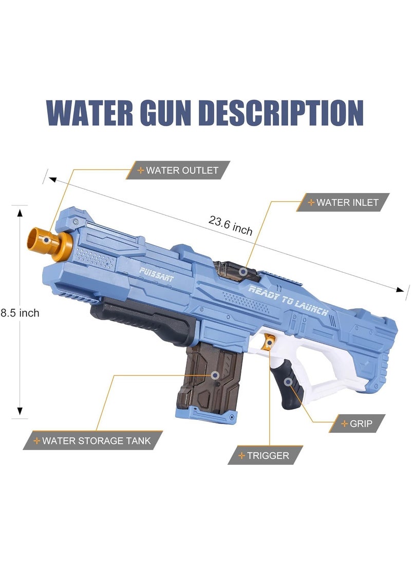Electric Water Guns for Adults Kids,Long Distance Automatic Squirt Gun Up to 32 FT Range with Magnifying Lens,Summer Outdoor Beach and Pool Party Toy
