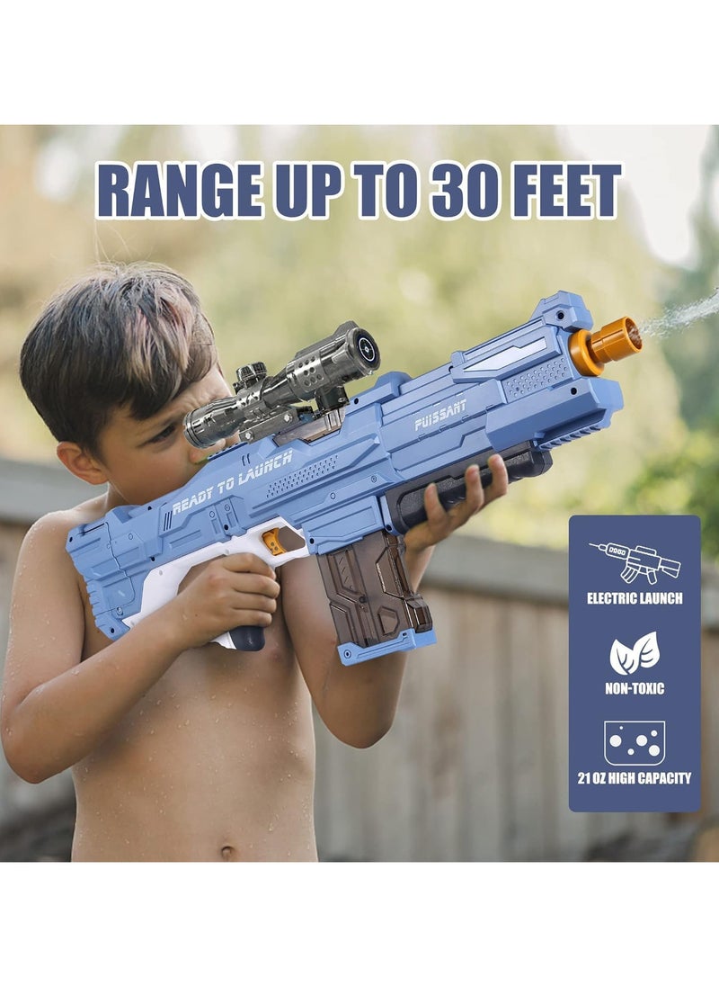 Electric Water Guns for Adults Kids,Long Distance Automatic Squirt Gun Up to 32 FT Range with Magnifying Lens,Summer Outdoor Beach and Pool Party Toy