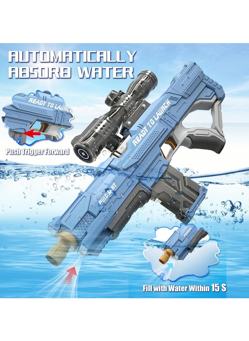 Electric Water Guns for Adults Kids,Long Distance Automatic Squirt Gun Up to 32 FT Range with Magnifying Lens,Summer Outdoor Beach and Pool Party Toy