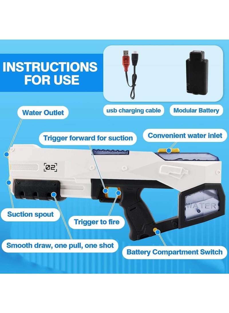 Electric Water Gun, Automatic Water gun Waterproof, 32-Foot Shooting Range and Battery Powered Water Gun,Pool Beach Outdoor Children's Squirt Toys