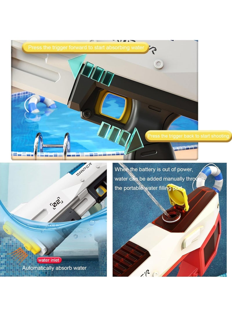 Electric Water Gun, Automatic Water gun Waterproof, 32-Foot Shooting Range and Battery Powered Water Gun,Pool Beach Outdoor Children's Squirt Toys