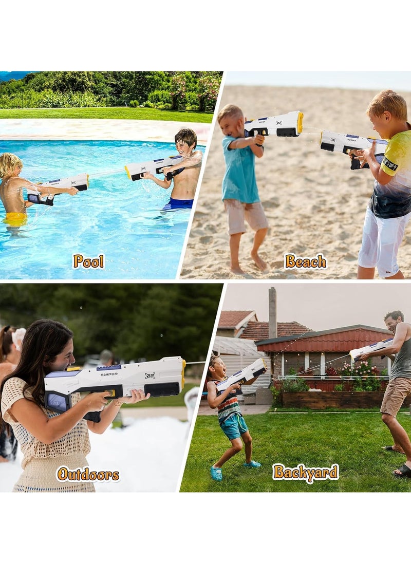 Electric Water Gun, Automatic Water gun Waterproof, 32-Foot Shooting Range and Battery Powered Water Gun,Pool Beach Outdoor Children's Squirt Toys