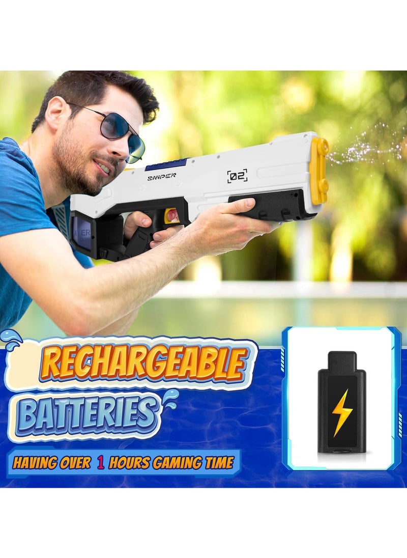 Electric Water Gun, Automatic Water gun Waterproof, 32-Foot Shooting Range and Battery Powered Water Gun,Pool Beach Outdoor Children's Squirt Toys