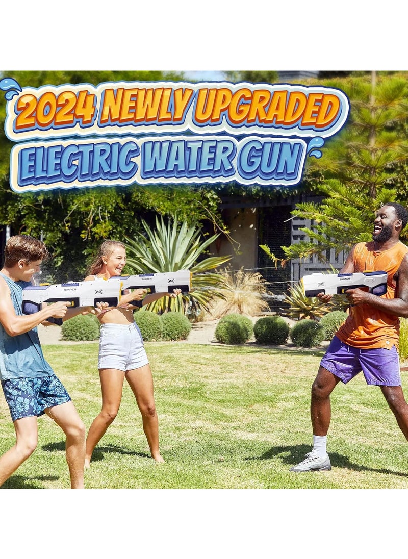 Electric Water Gun, Automatic Water gun Waterproof, 32-Foot Shooting Range and Battery Powered Water Gun,Pool Beach Outdoor Children's Squirt Toys