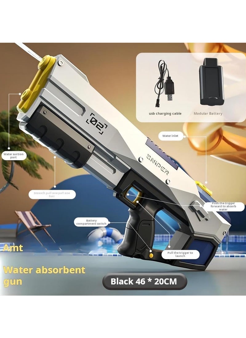 Electric Water Gun, Automatic Water gun Waterproof, 32-Foot Shooting Range and Battery Powered Water Gun,Pool Beach Outdoor Children's Squirt Toys