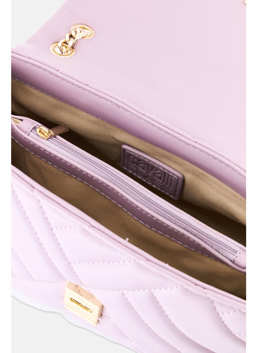 Women Brand Logo Cross Body Bag 18 H x 27 L x 7 W cm, Lilac