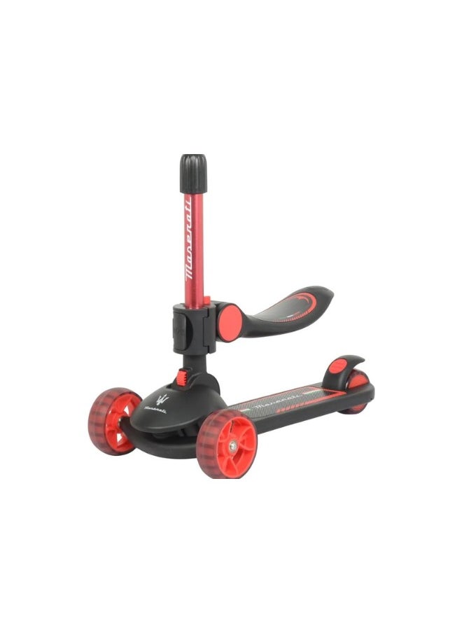 Kid's Scooter 3 Wheels Big Pedal Foldable Kick Scooter with Music, Height Adjustable with LED Light Wheels