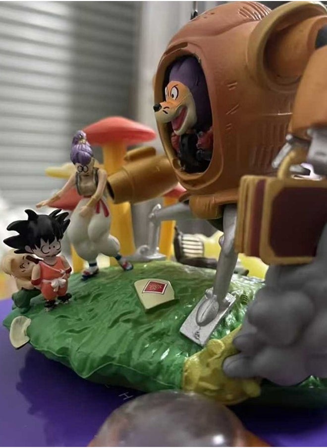 Dragon Ball Bulma ,Kid Goku Robot Action Figure Decorative Resin Sculpture Home Decor Statue, Art Figurine Home Ornament Decoration for Office, Living Room, Bedroom, Book Shelf, TV Cabinet, Desktop