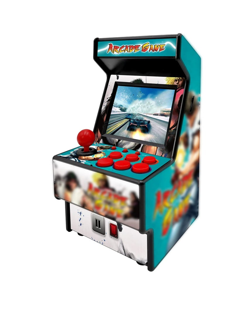 Mini Arcade Games Machine - 156 Retro Games Console Playable - 2.8 Inch Screen Handheld Gaming Device Support AV Output - Electronic Birthday Xmas Gift for Kids Adults (Blue)