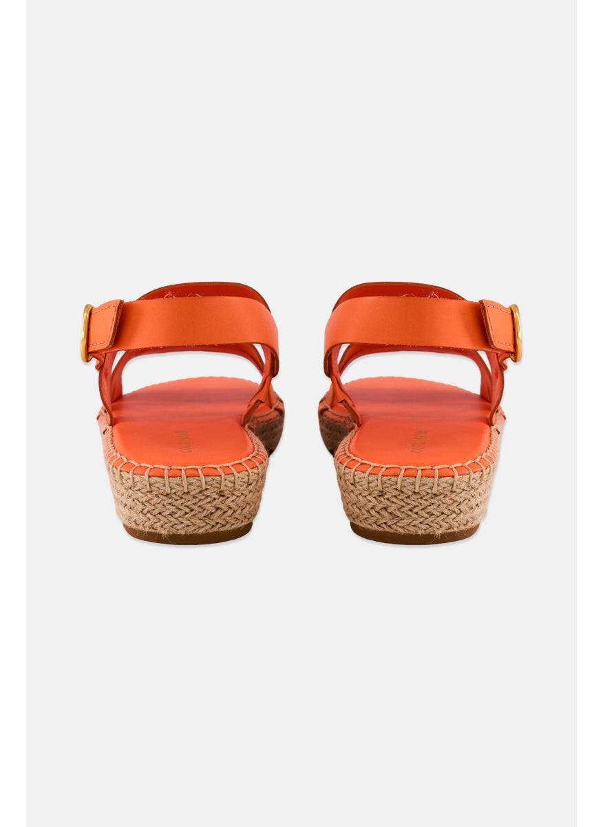Women Medium CF Tildean Adjustable Buckle Sandals, Orange