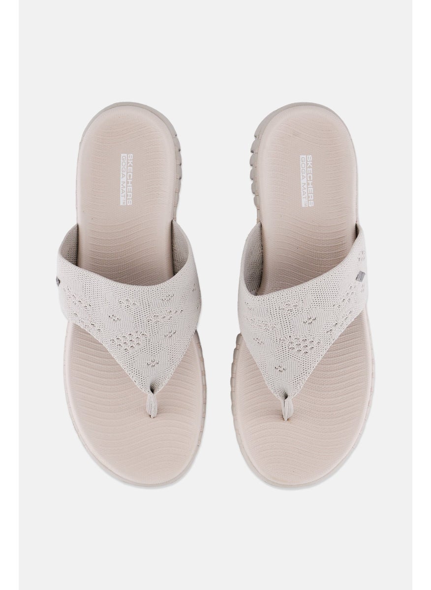 Women Go Walk Charmed Slip On Sandals, Light Grey