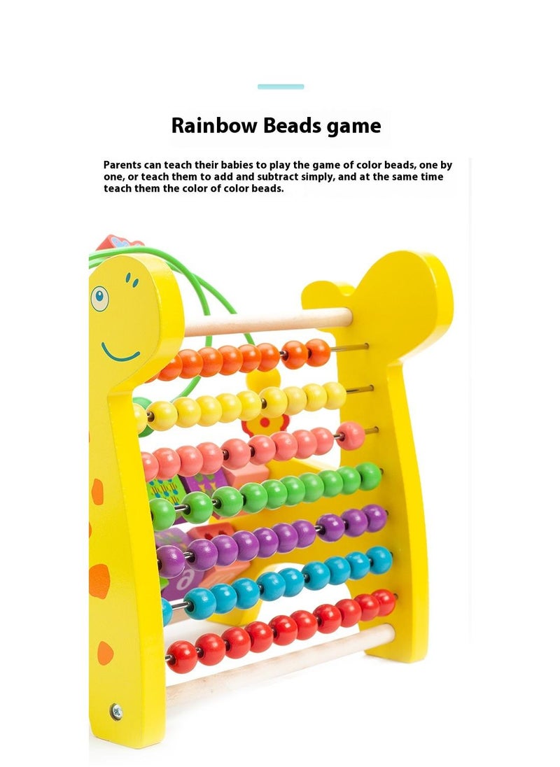 Wooden Deer Functional Calculation Frame For Children Children's Early Education Puzzle Toys