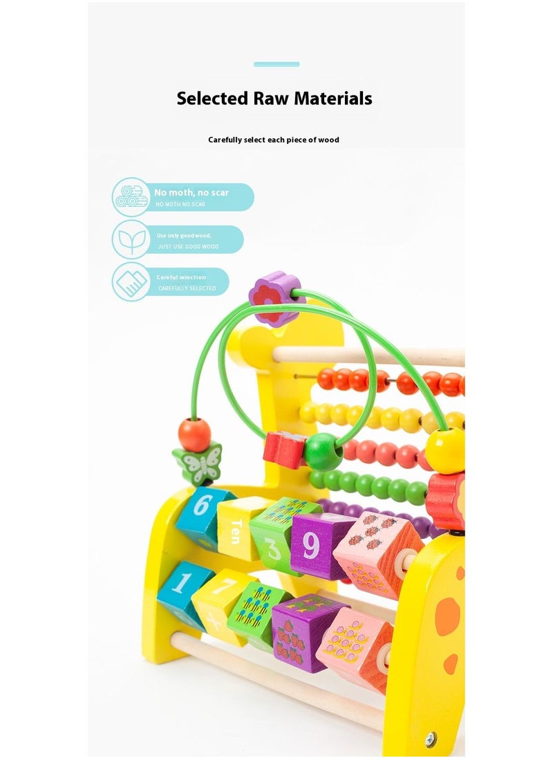 Wooden Deer Functional Calculation Frame For Children Children's Early Education Puzzle Toys