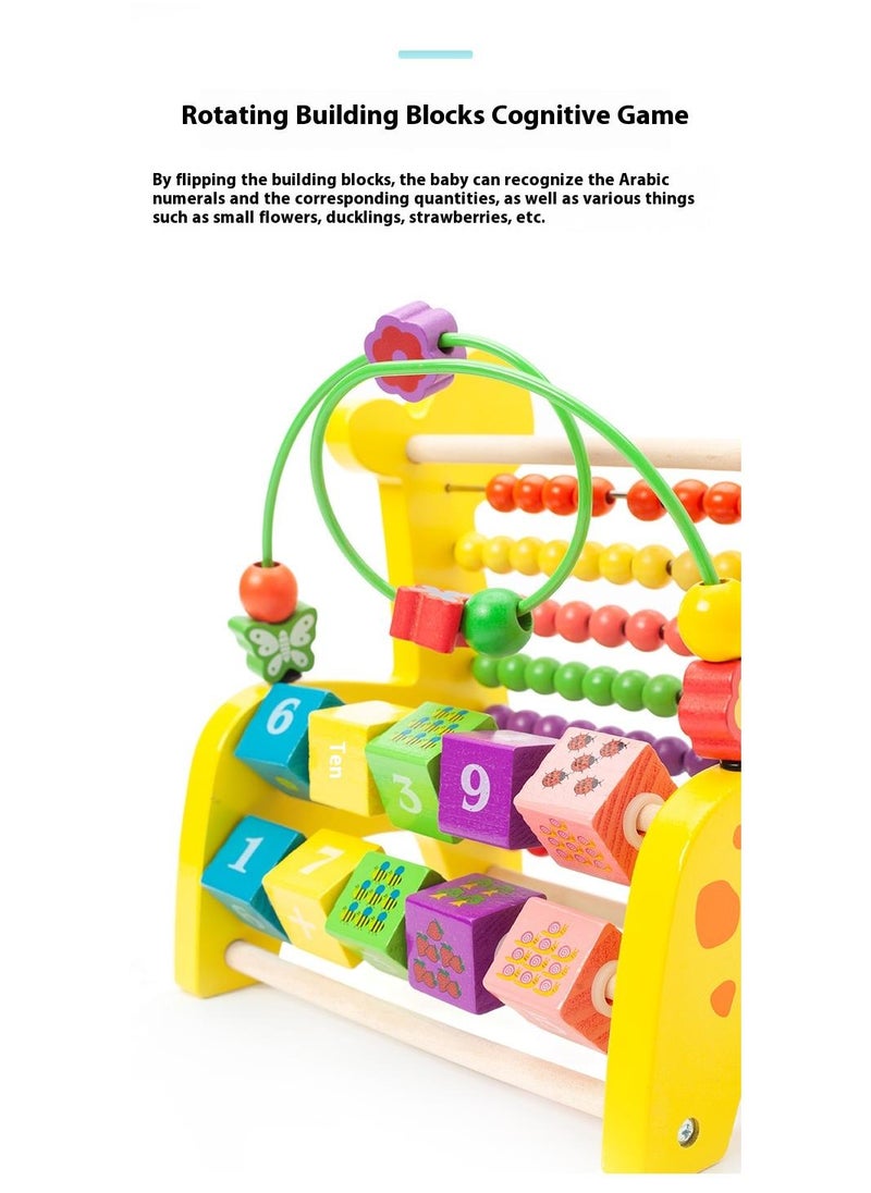 Wooden Deer Functional Calculation Frame For Children Children's Early Education Puzzle Toys