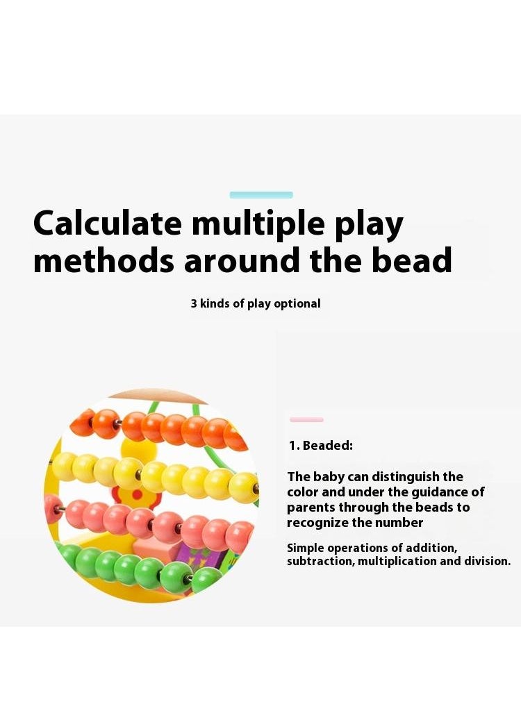 Wooden Deer Functional Calculation Frame For Children Children's Early Education Puzzle Toys