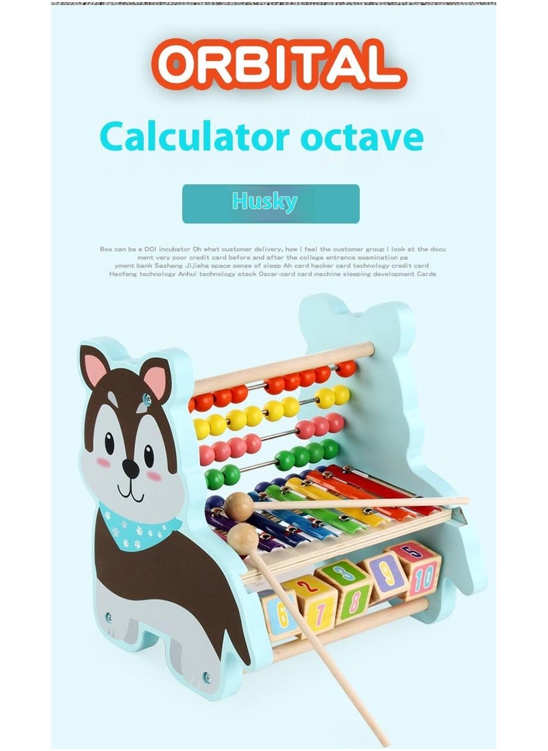 Wooden Husky Functional Calculation Frame For Children Children's Early Education Puzzle Toys