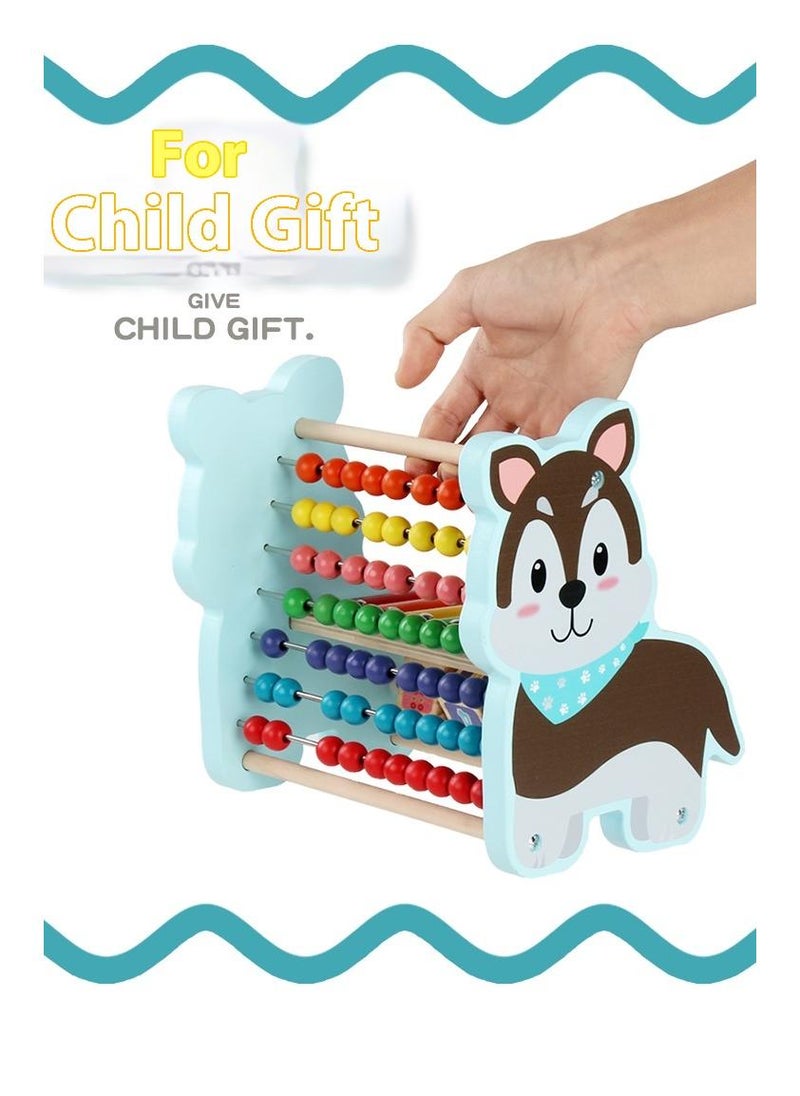 Wooden Husky Functional Calculation Frame For Children Children's Early Education Puzzle Toys
