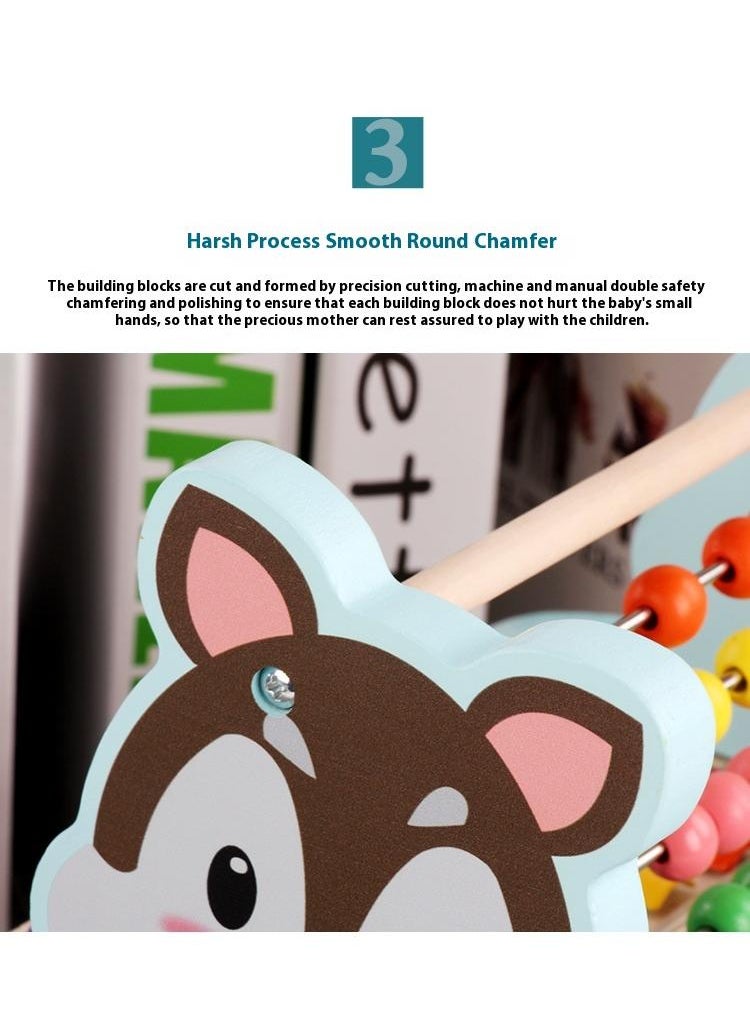 Wooden Husky Functional Calculation Frame For Children Children's Early Education Puzzle Toys