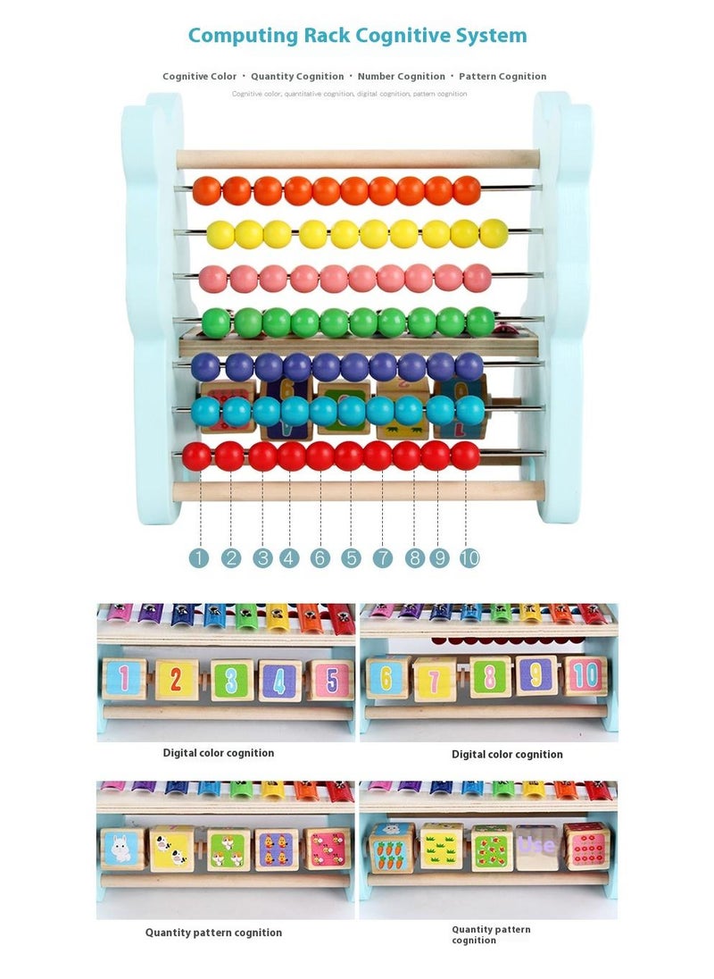 Wooden Husky Functional Calculation Frame For Children Children's Early Education Puzzle Toys