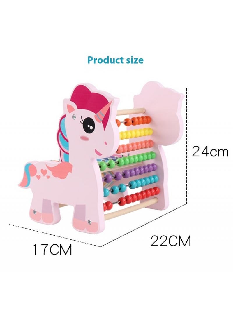 Wooden Unicorn Functional Calculation Frame For Children Children's Early Education Puzzle Toys