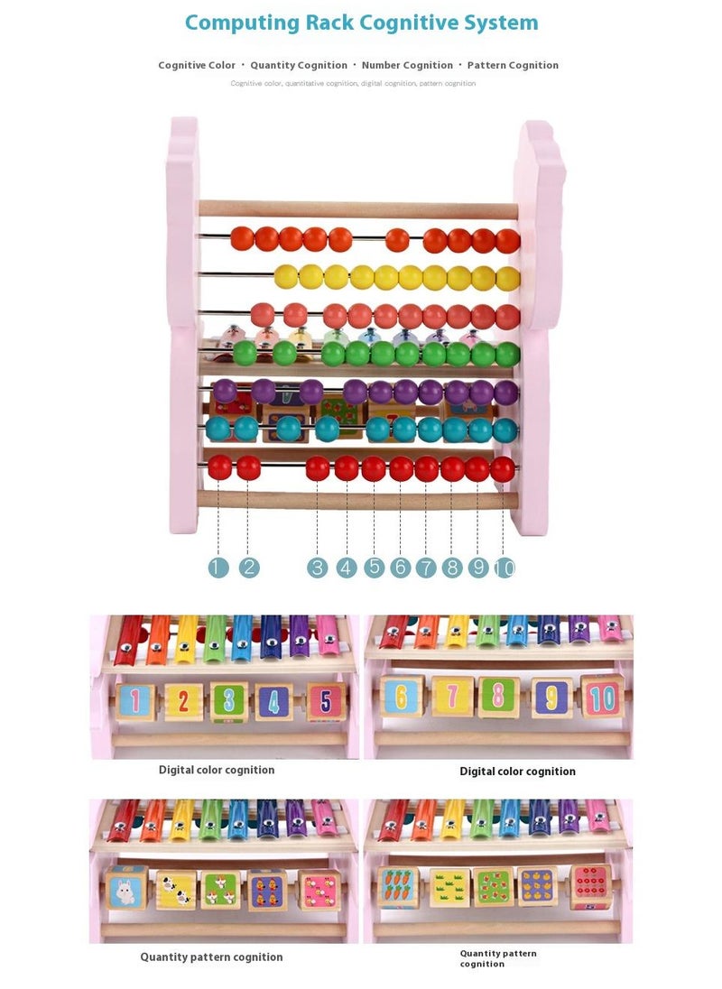 Wooden Unicorn Functional Calculation Frame For Children Children's Early Education Puzzle Toys