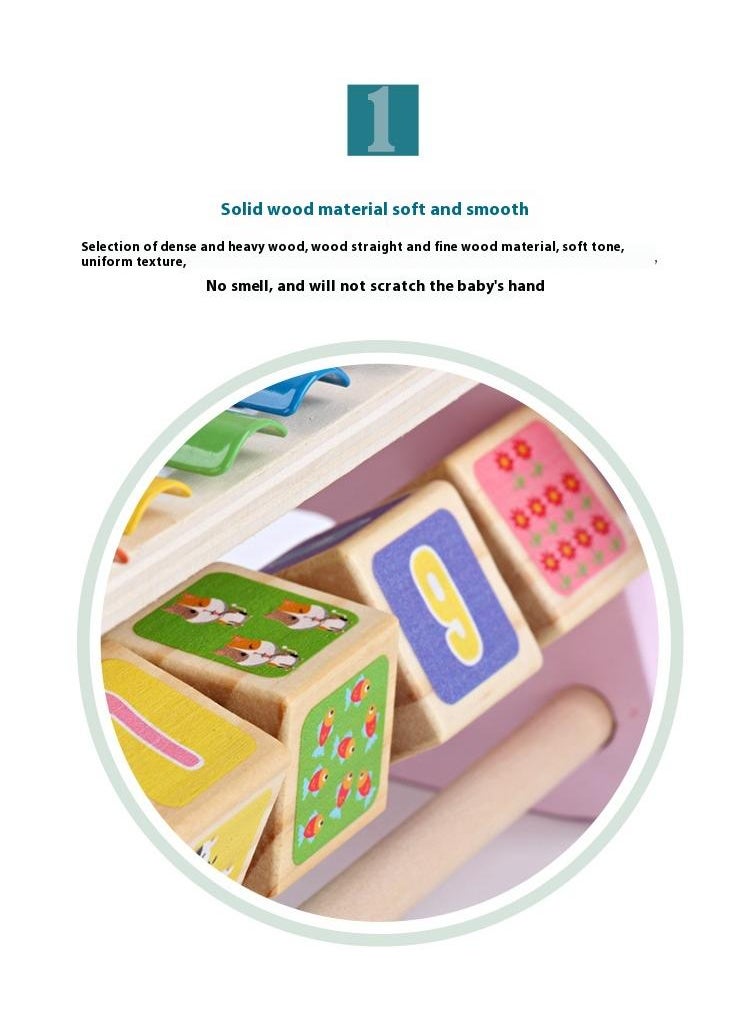 Wooden Unicorn Functional Calculation Frame For Children Children's Early Education Puzzle Toys