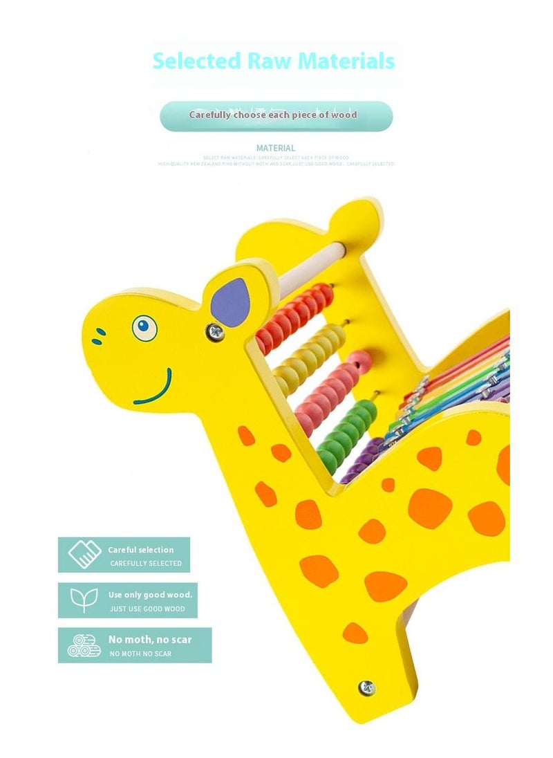 Wooden Deer Functional Calculation Frame For Children Children's Early Education Puzzle Toys