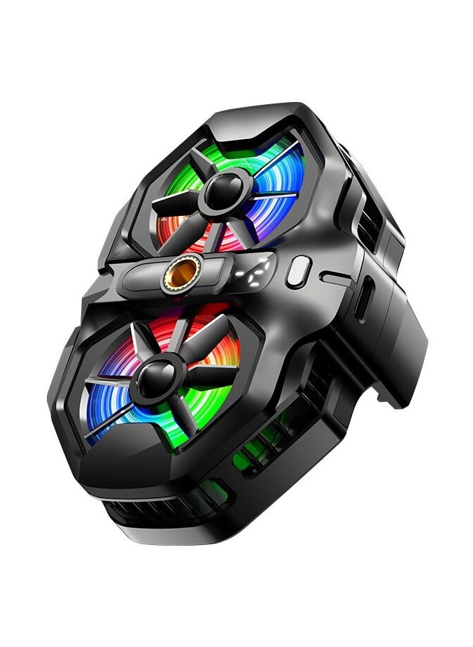 Mobile Phone Cooler for Game Fan PUBG, Designed iPhone 12/13 Series, Live Streaming and Vlog, Semiconductor Heatsink Without Noise iOS Android, ipad Tablet