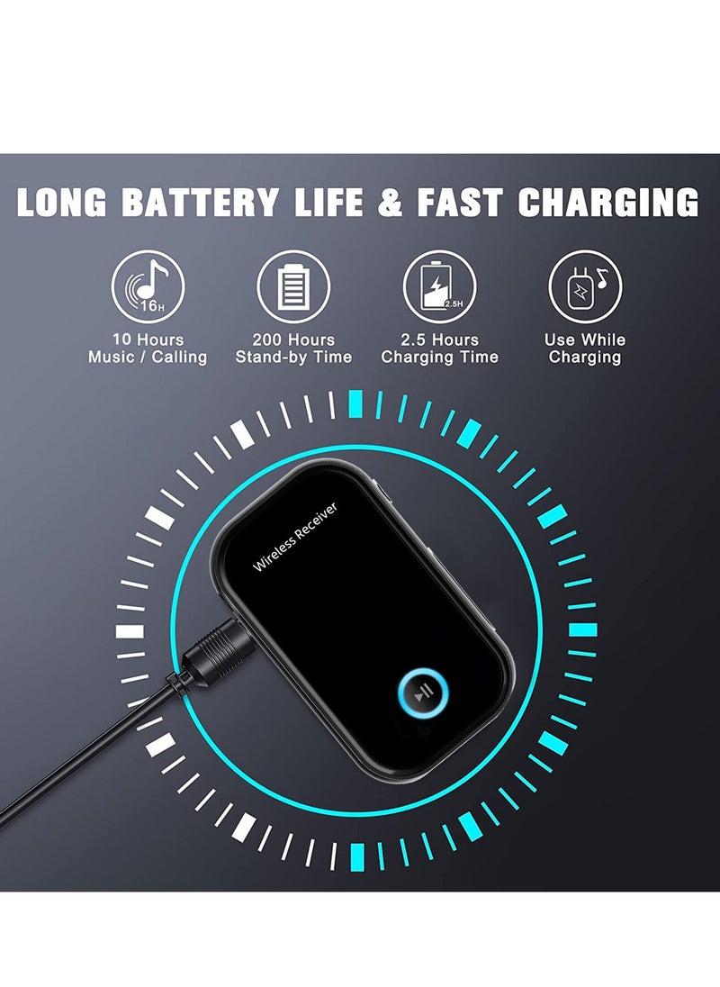 Bluetooth Car Adapter 3.5mm,Portable Bluetooth 5.0 Receiver for Car,Bluetooth 3.5mm Jack Kit with Built-in Microphone for Car Stereo/Speaker/Home Stereo/Wired Headphones