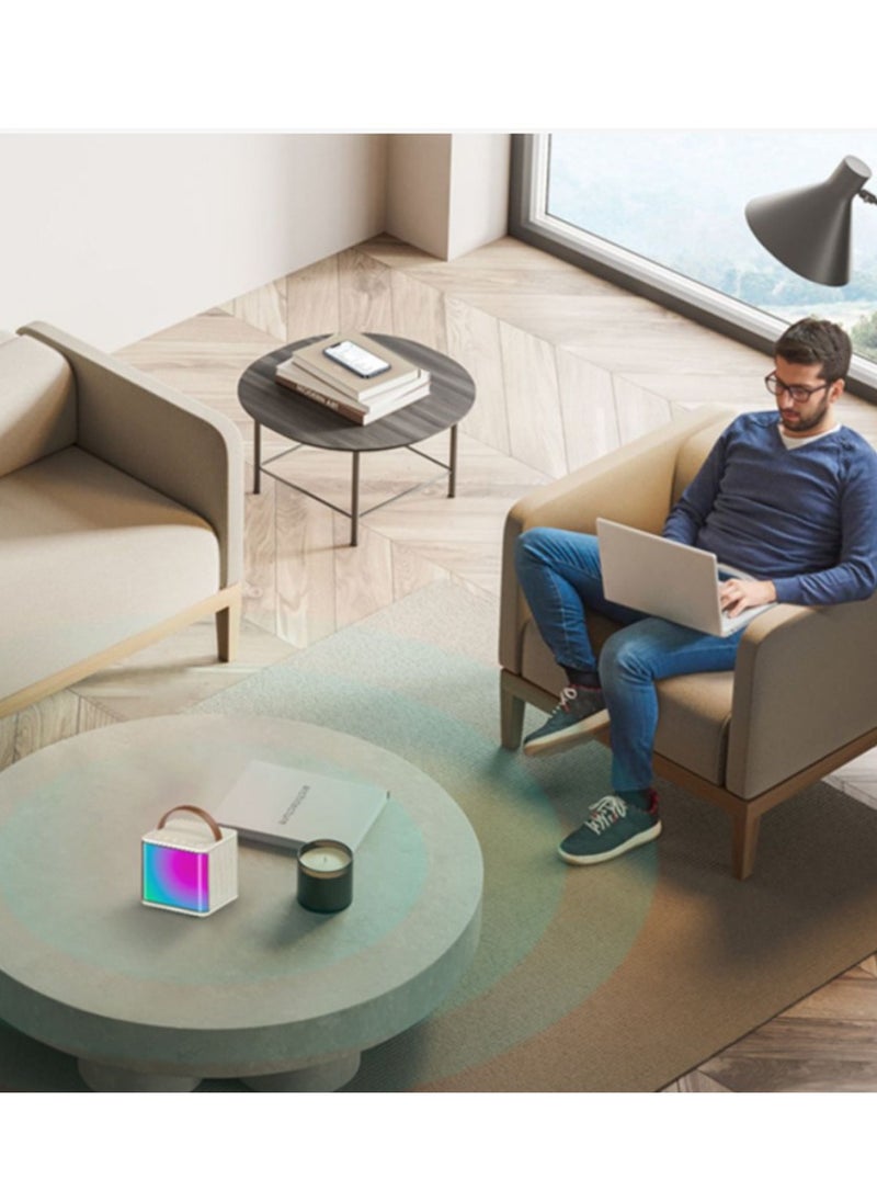 Bluetooth Speaker Beige With 2 Wireless Microphones For Karaoke Play Music Portable  Voice Changing Effects LED Dancing Light Remove Original Singer's Voice For Kids Adults