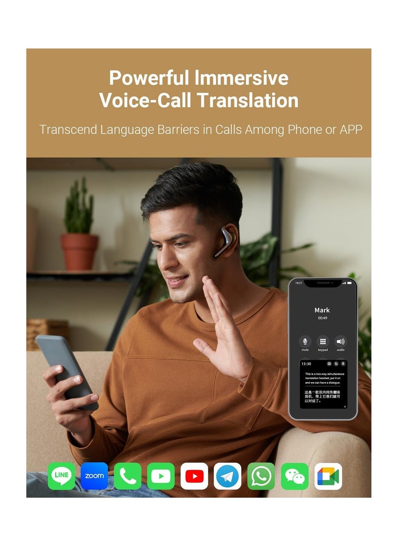 Timekettle W4 Pro AI Interpreter Earbuds,Bidirection Simultaneous Translation,Translator Device Supporting 40 Languages,Translator Earbuds for Call and Video Translation, APP Work with IOS and Android