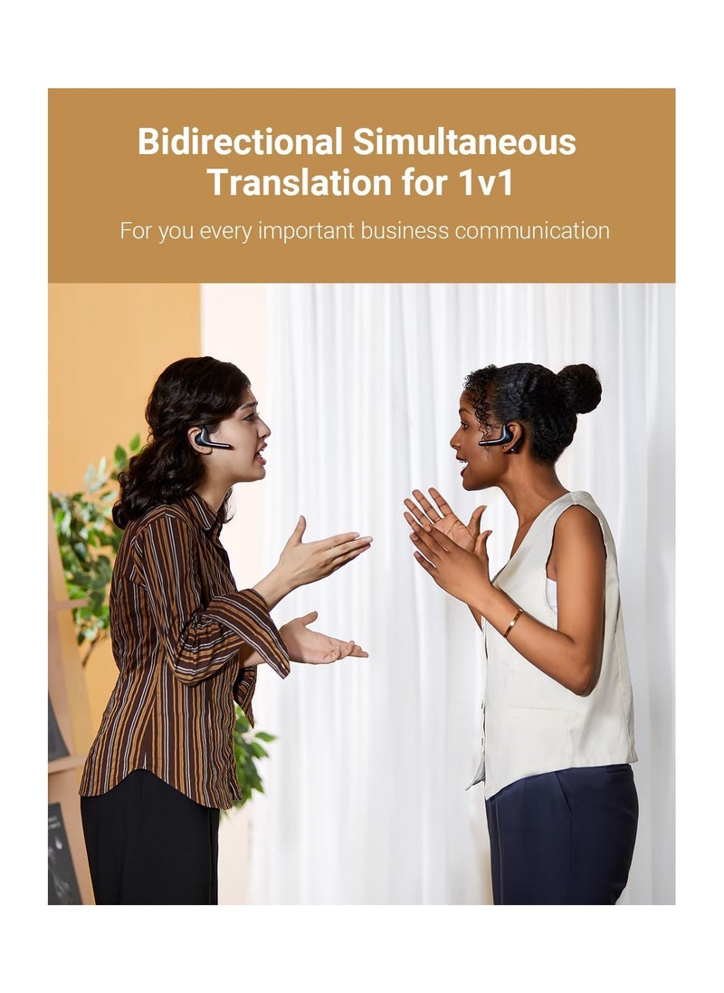 Timekettle W4 Pro AI Interpreter Earbuds,Bidirection Simultaneous Translation,Translator Device Supporting 40 Languages,Translator Earbuds for Call and Video Translation, APP Work with IOS and Android