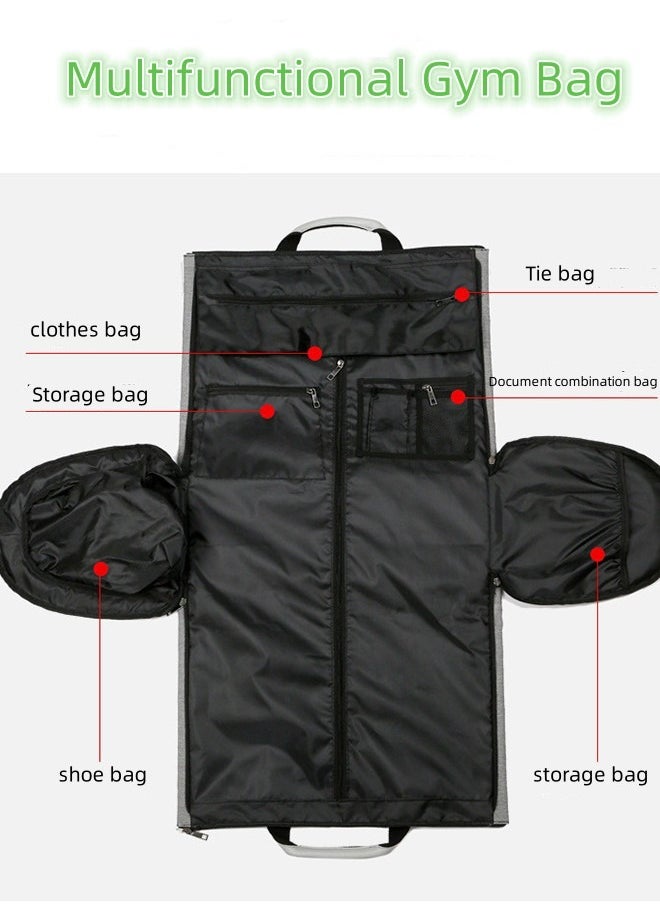 Gym Bag with Shoes Compartment, Sports Bag with Waterproof Pocket for Wet Towels, Travel Duffel Bag  Weekender Overnight Carry on Bag