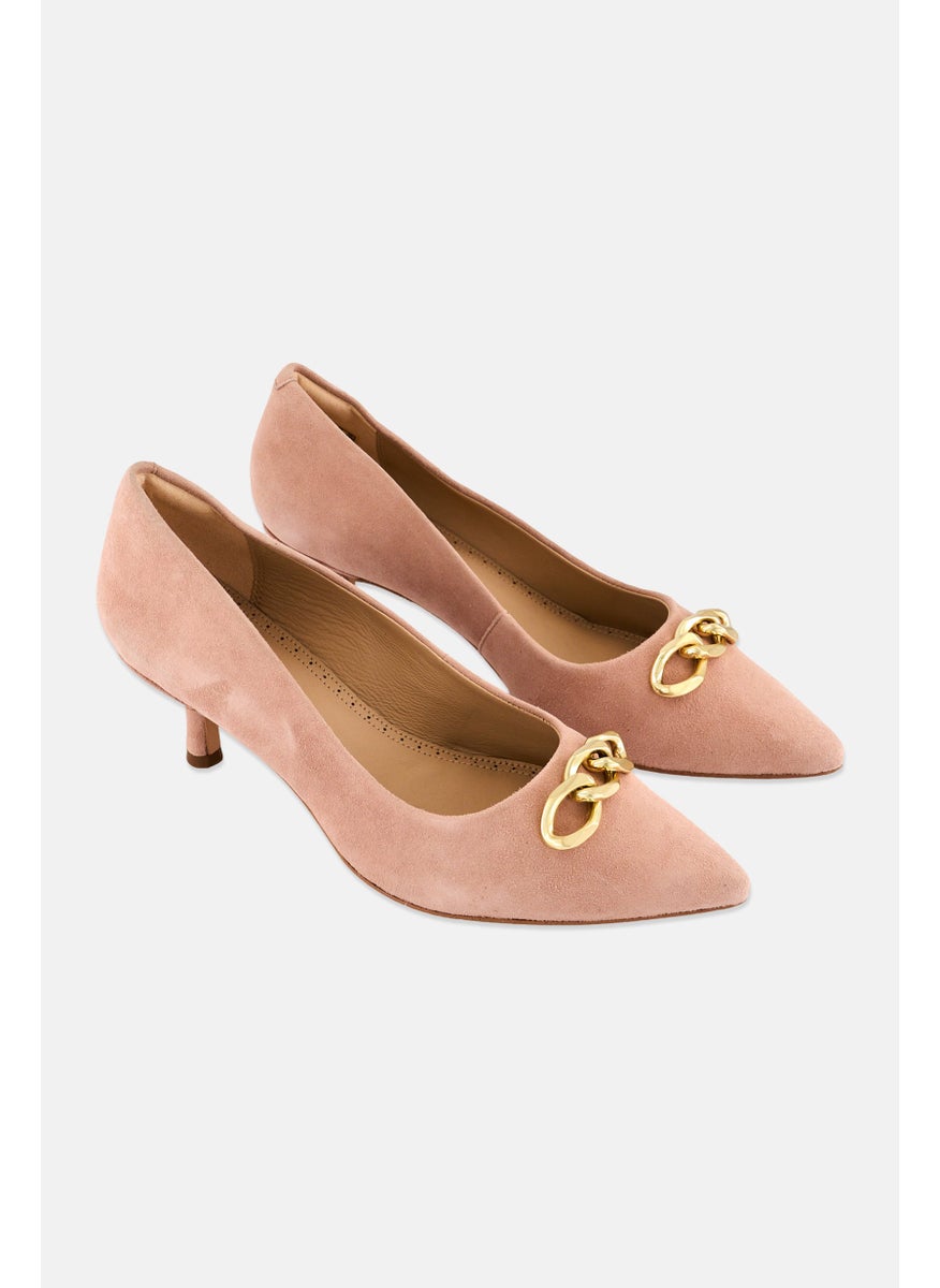 Women Standard Violet55 Trim Slip On Pumps, Rose Gold