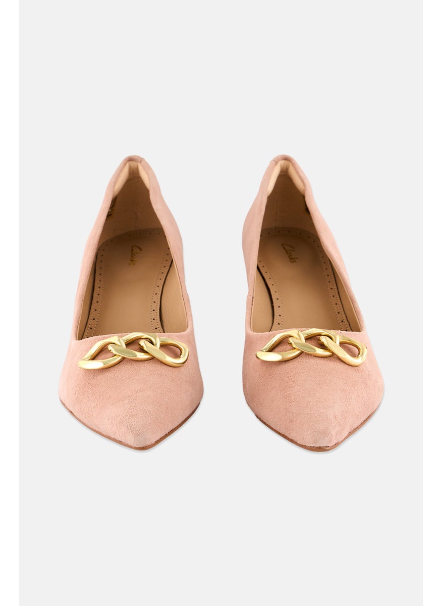 Women Standard Violet55 Trim Slip On Pumps, Rose Gold