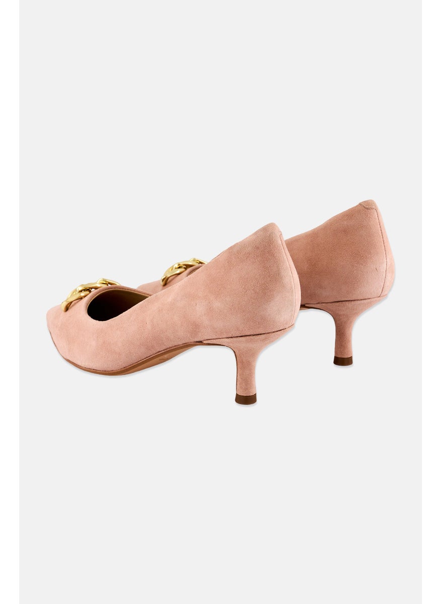 Women Standard Violet55 Trim Slip On Pumps, Rose Gold
