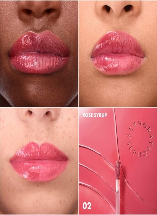 SEPHORA COLLECTION Totally Juicy Lip Tint –  02 Rose Syrup - Rosewood Pink | Long-Lasting Hydrating Lip Tint – 5.5ml